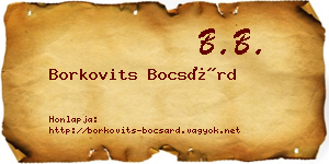 Borkovits Bocsárd névjegykártya
